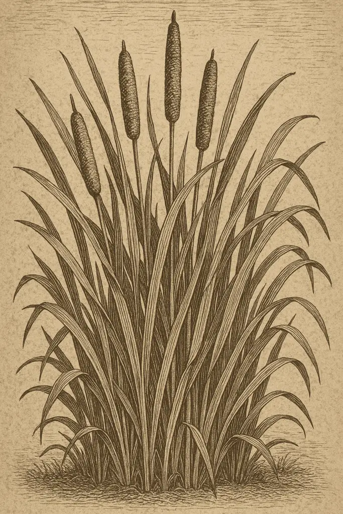 Gravure roseaux